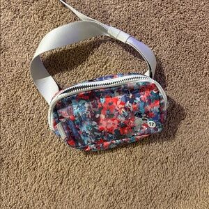 lululemon athletica Floral Print Crossbody Bag in Red, Blue, Black